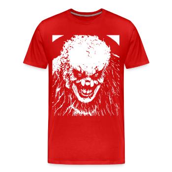 Horror Clown Spooky Halloween Horror Film Evil Cl - Men's Premium Organic T-Shirt - red - Front - Damien (186cm)