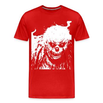 Horror Clown Spooky Halloween Horror Film Evil Cl - Men's Premium Organic T-Shirt - red - Front - Damien (186cm)