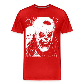 Horror Clown Spooky Halloween Horror Film Evil Cl - Men's Premium Organic T-Shirt - red - Front - Damien (186cm)