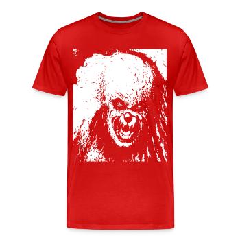 Horror Clown Spooky Halloween Horror Film Evil Cl - Men's Premium Organic T-Shirt - red - Front - Damien (186cm)