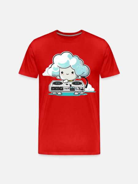 Up in the Clouds - Men's Premium Organic T-Shirt - red
