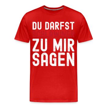 NON! Chihuahua Chien Effronté Dire Drôle Chihuahua - T-shirt bio Premium Homme - rouge - Devant - Damien (186cm)