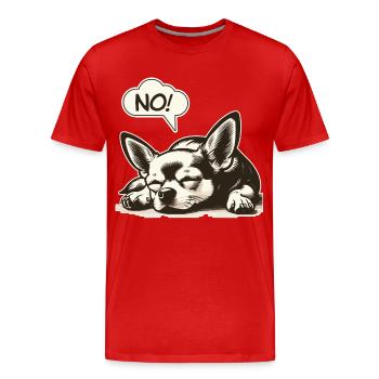 Nö einfach Nö Tyrannosaurus Rex Dino frecher T-Re - T-shirt bio Premium Homme - rouge - Devant - Damien (186cm)