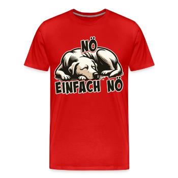 Nö einfach Nö Labrador Retriever freche Hunde Jun - T-shirt bio Premium Homme - rouge - Devant - Damien (186cm)