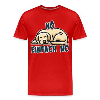 Nö einfach Nö Labrador Retriever freche Hunde Mäd - T-shirt bio Premium Homme - rouge - Devant - Damien (186cm)