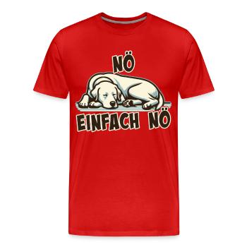 Nö einfach Nö Labrador Retriever freche Hunde Jun - T-shirt bio Premium Homme - rouge - Devant - Damien (186cm)