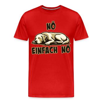 Nö einfach Nö Labrador Retriever freche Hunde Mäd - T-shirt bio Premium Homme - rouge - Devant - Damien (186cm)