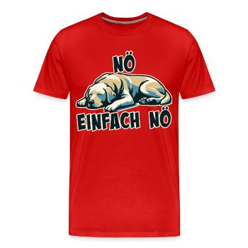 Nö einfach Nö Labrador Retriever freche Hunde Mäd - T-shirt bio Premium Homme - rouge - Devant - Damien (186cm)
