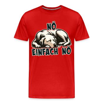 Nö einfach Nö Labrador Retriever freche Hunde Jun - T-shirt bio Premium Homme - rouge - Devant - Damien (186cm)