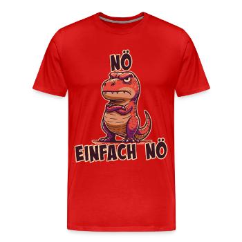 Nö einfach Nö Tyrannosaurus Rex Dino frecher T-Re - T-shirt bio Premium Homme - rouge - Devant - Damien (186cm)