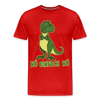 Nö einfach Nö Tyrannosaurus Rex Dino frecher T-Re - T-shirt bio Premium Homme - rouge - Devant - Damien (186cm)
