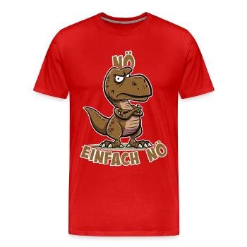 Nö einfach Nö Tyrannosaurus Rex Dino frecher T-Re - T-shirt bio Premium Homme - rouge - Devant - Damien (186cm)