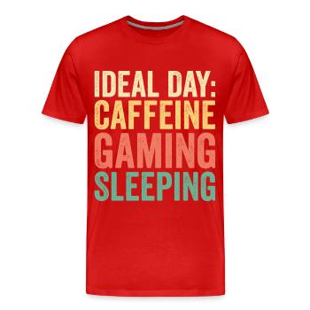 Nö einfach Nö Frecher Chinchilla Spruch - T-shirt bio Premium Homme - rouge - Devant - Damien (186cm)