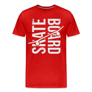 Skateboard Skaten Skateboarder Skater Skaten - Männer Premium Bio T-Shirt - Rot - Vorne - Damien (186cm)