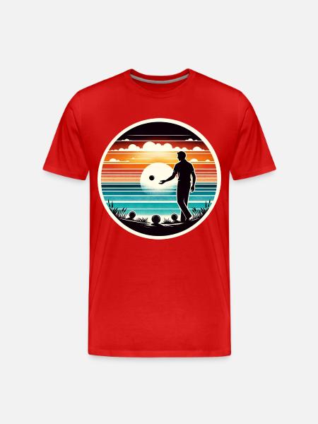 Boule Petanque - Men's Premium Organic T-Shirt - red