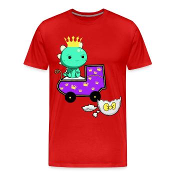 Bébé Dragon Dragon Grossesse Bébé Naissance - T-shirt bio Premium Homme - rouge - Devant - Damien (186cm)