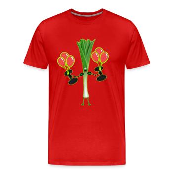 Lauch Jugendlicher Bodybuilder Bodybuilding gym - Männer Premium Bio T-Shirt - Rot - Vorne - Damien (186cm)
