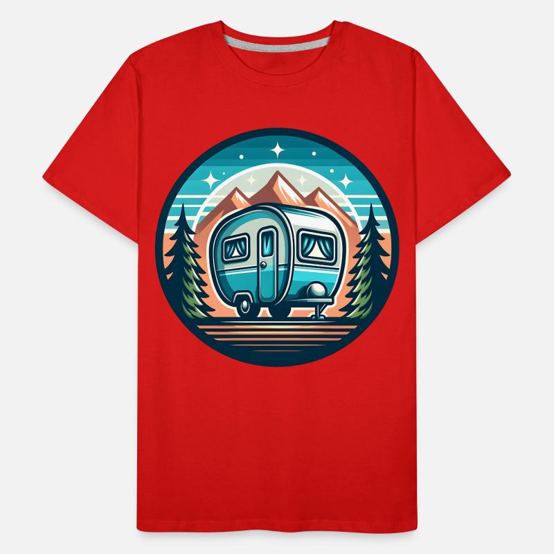 Caravane de camping T-shirt bio Premium Homme