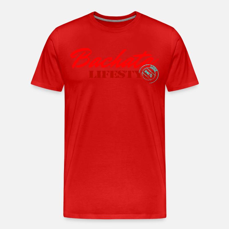 Bachata - Männer Premium Bio T-Shirt - Rot