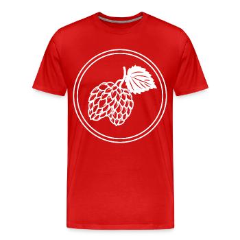 Brasserie Beer Hops Tap - T-shirt bio Premium Homme - rouge - Devant - Damien (186cm)