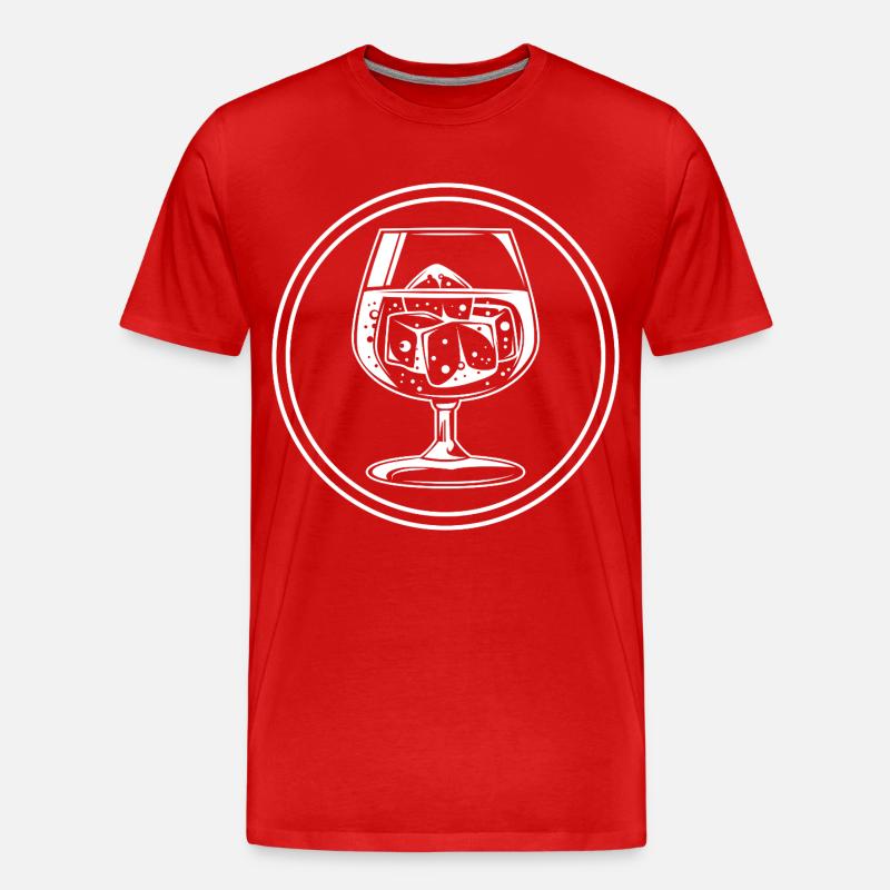 Whisky Icon - Männer Premium Bio T-Shirt - Rot