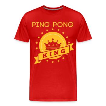 ping pong king - Männer Premium Bio T-Shirt - Rot - Vorne - Damien (186cm)