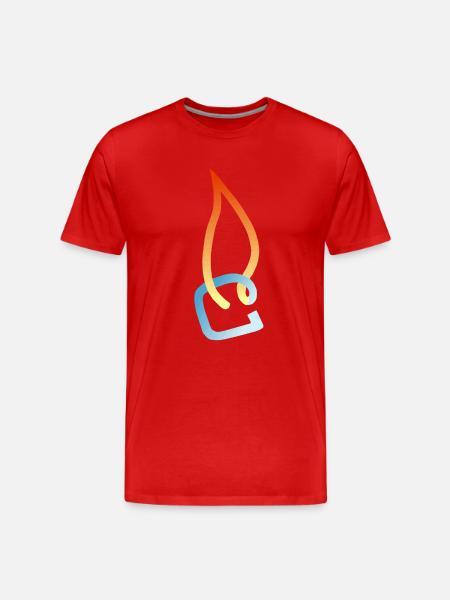 Eisheiss Bandlogo - Männer Premium Bio T-Shirt - Rot