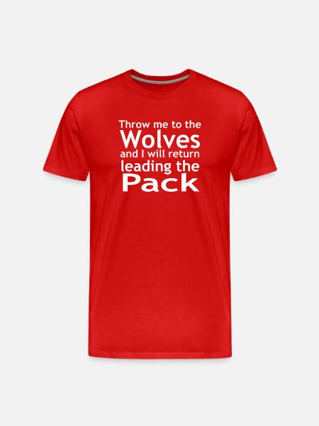 Wölfe - Männer Premium Bio T-Shirt - Rot