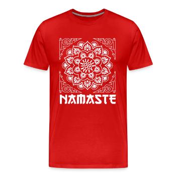 NAMEST FLOWER - Men's Premium Organic T-Shirt - red - Front - Damien (186cm)