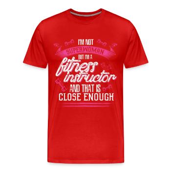 Fitness Instructor - EN - Männer Premium Bio T-Shirt - Rot - Vorne - Damien (186cm)