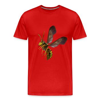 Wasp shirt by CustomStyle - Men's Premium Organic T-Shirt - red - Front - Damien (186cm)