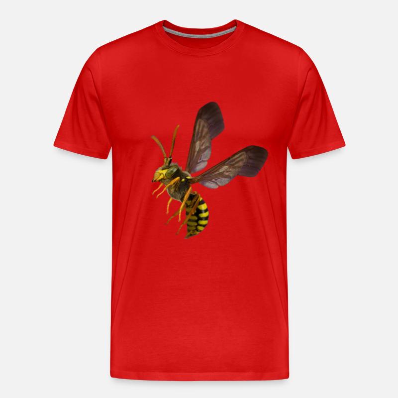 Wasp Shirt von Custom - Männer Premium Bio T-Shirt - Rot