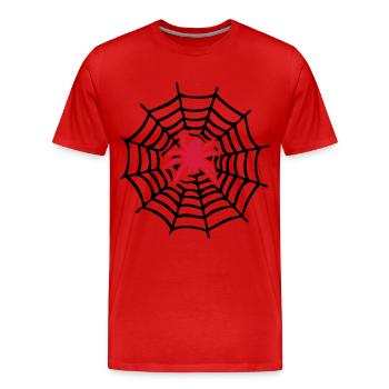 spider man toile d'Araignée - T-shirt bio Premium Homme - rouge - Devant - Damien (186cm)