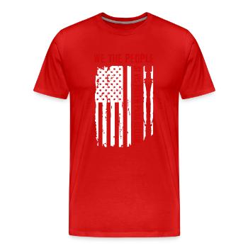 We The People Si Vis Pacem Para Bellum T-shirt - Männer Premium Bio T-Shirt - Rot - Vorne - Damien (186cm)