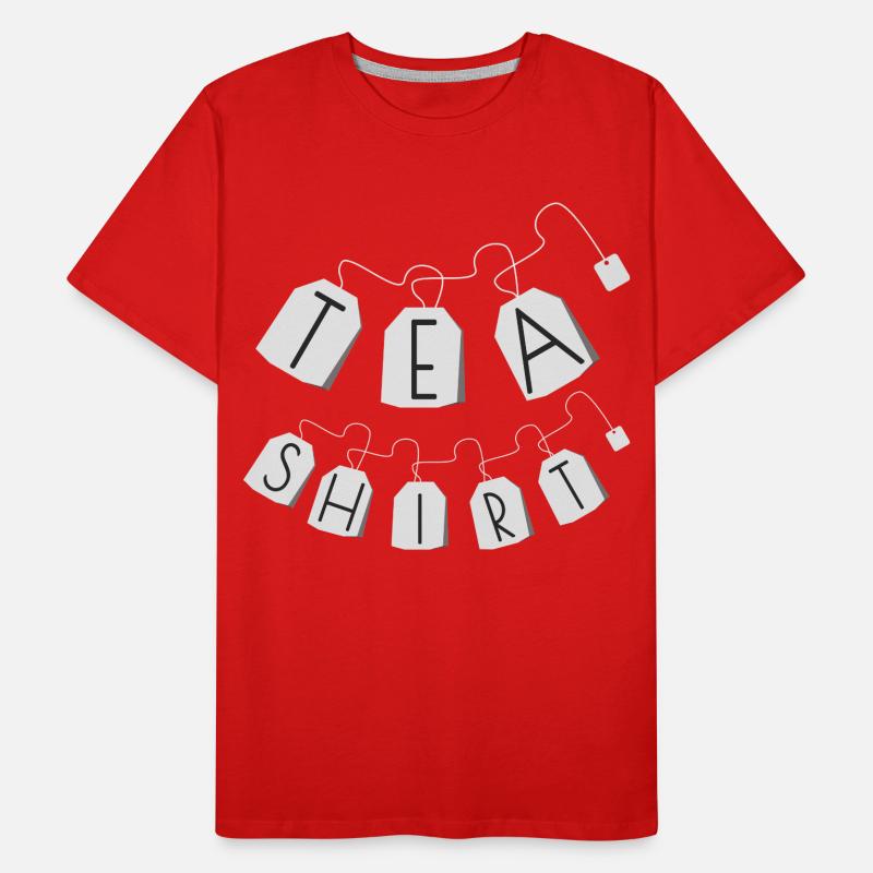 Tea Shirt - White / White - String / String Men's Premium Organic T-Shirt