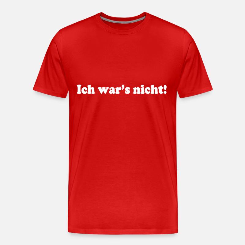Ich wars nicht - Männer Premium Bio T-Shirt - Rot