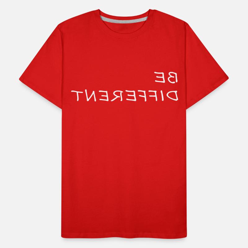 BE DIFFERENT Sei Anders Spruch Sprüche Geschenk Männer Premium Bio T-Shirt