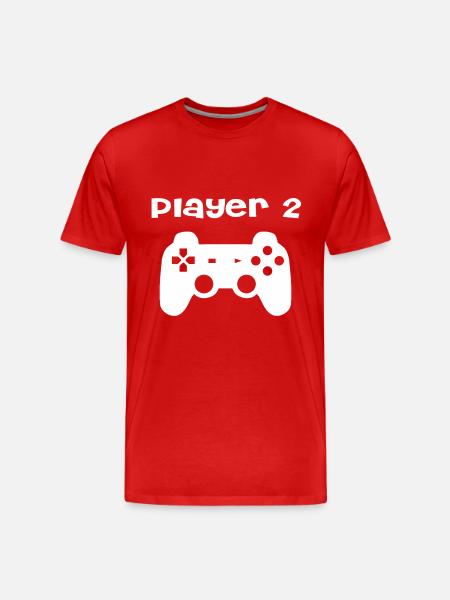 Player 2 - Men's Premium Organic T-Shirt - red