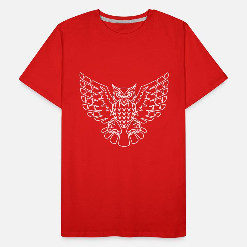 Mächtige Eule Männer Premium Bio T-Shirt