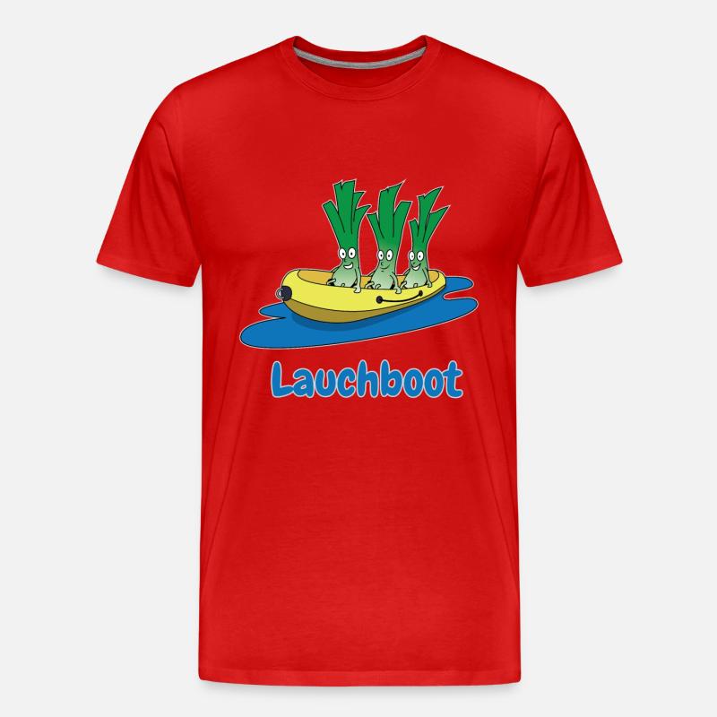 Lauchboot Lauch Schlauchboot Witzige Geschenkidee - Männer Premium Bio T-Shirt - Rot