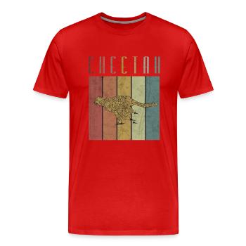 Cheetah wilderness animal big cat - Men's Premium Organic T-Shirt - red - Front - Damien (186cm)