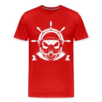 TAUCHEN TAUCHER HOBBY SPORT GESCHENK DIVING DIVE - Männer Premium Bio T-Shirt - Rot - Vorne - Damien (186cm)