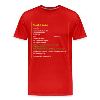 Legendäre Heldenmama Legendär Mama Mutter Mami - Männer Premium Bio T-Shirt - Rot - Vorne - Damien (186cm)