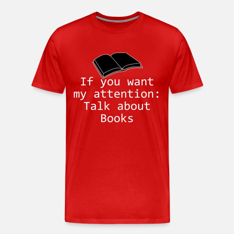 Bücher - Männer Premium Bio T-Shirt - Rot