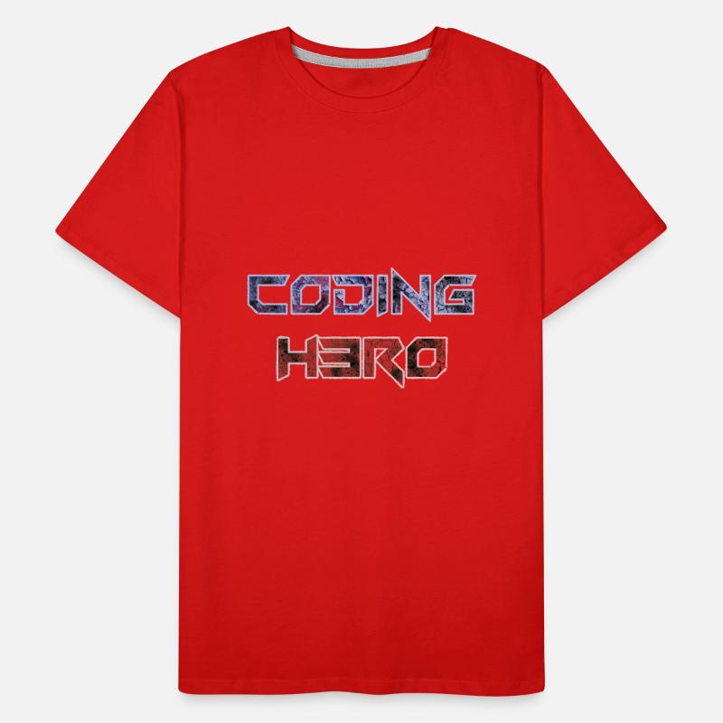 Coding Hero - héros de la programmation T-shirt bio Premium Homme