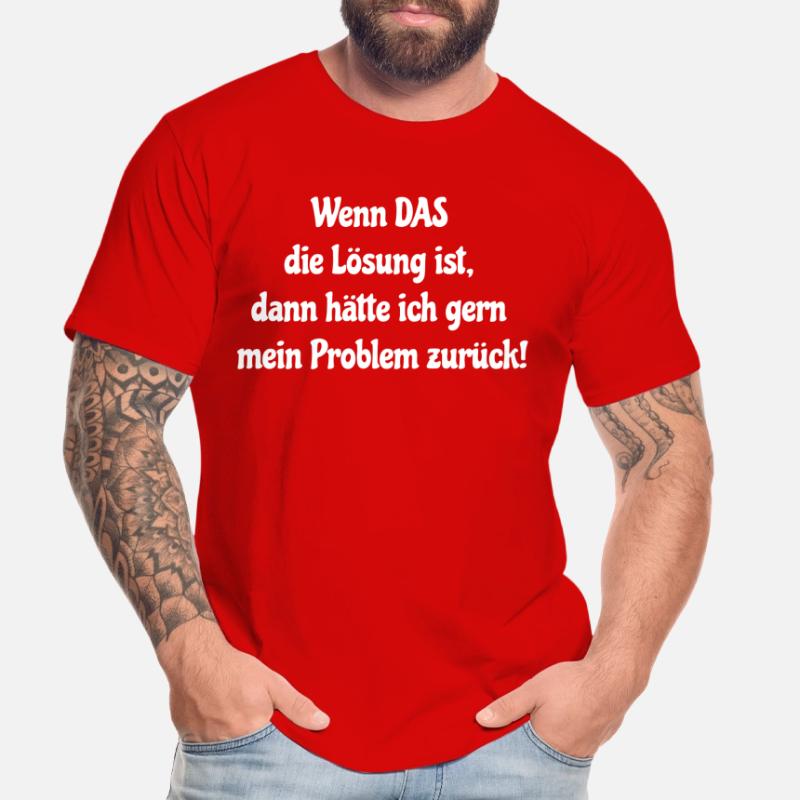 Solution -> Problem Back - Great gift idea Men's Premium Organic T-Shirt