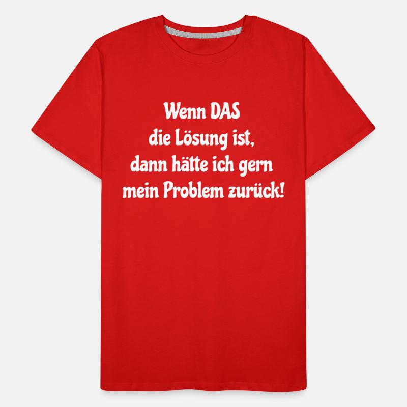 Solution -> Problem Back - Great gift idea Men's Premium Organic T-Shirt