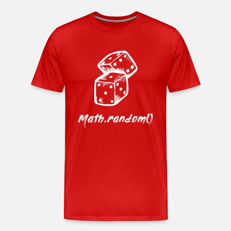 Math.random() #WHITE - Männer Premium Bio T-Shirt - Rot