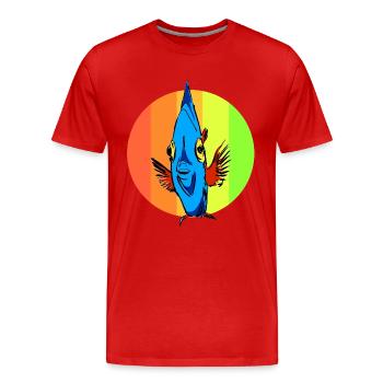 poissons nemo sous-marin zoo animaux nager mer - T-shirt bio Premium Homme - rouge - Devant - Damien (186cm)