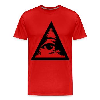 Triangle - T-shirt bio Premium Homme - rouge - Devant - Damien (186cm)